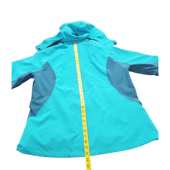 Eddie Bauer Womens XL Turquoise Jacket With Detachable Hood medium weight - Picture 11 of 16